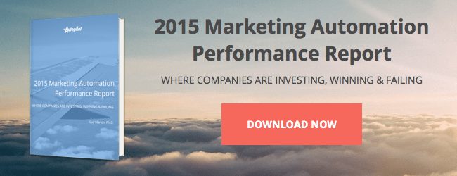 Marketing automation performance report CTA button