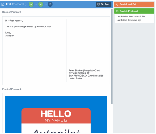 Send postcards as easily as email