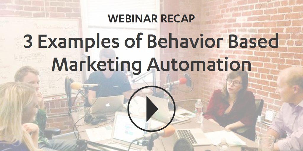 Behavior Based Marketing Automation