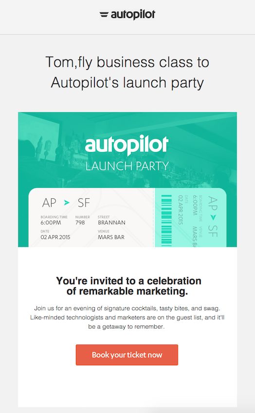 Launch party invite