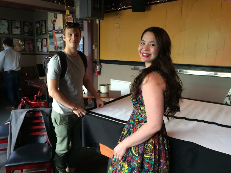 Christian and Anne hard at work!