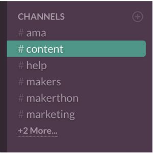 Slack Content Channel