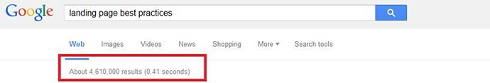 Landing Page Best Practices Google Results