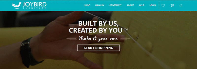 Joybird Furniture landing page