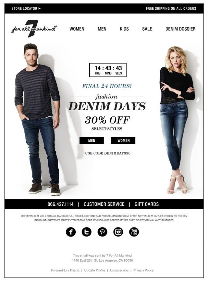 7 for all mankind sales email