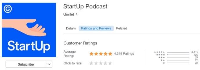 The StartUp podcast