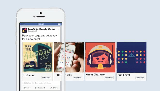 Facebook carousel screenshot