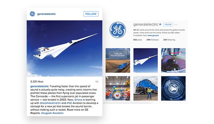 General Electric social media example