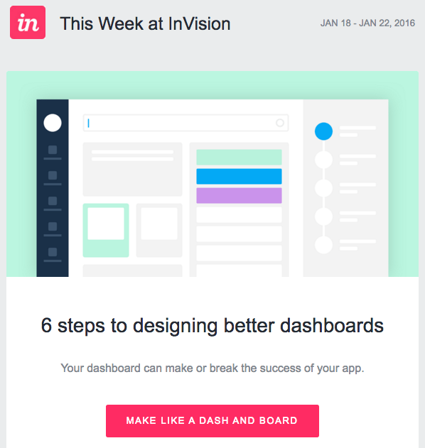 Invision email newsletter