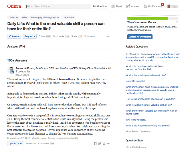 Quora screenshot