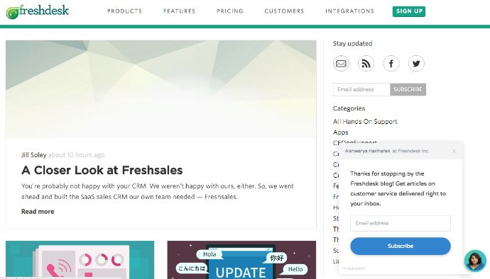 Freshdesk Proactive Headsup