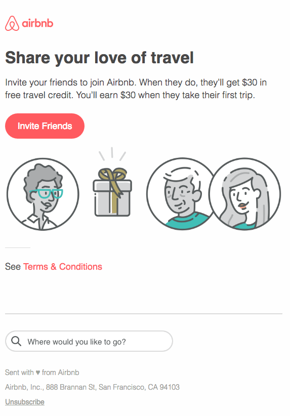 Airbnb email example