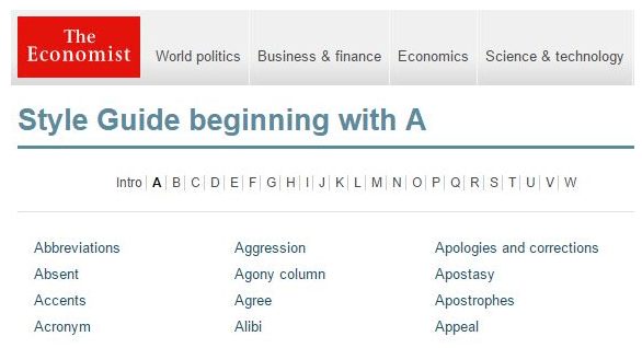 Economist style guide