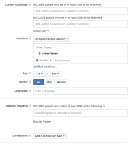 Facebook targeting