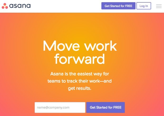 Asana website tagline