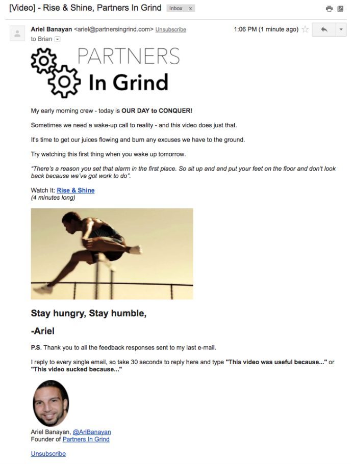 First email