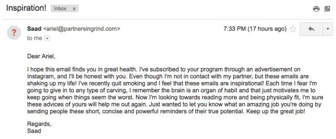 Inspiration email