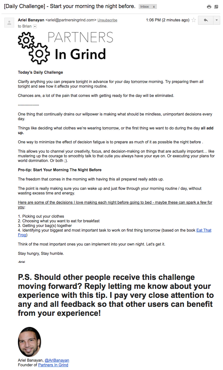 Second email