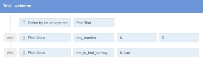 trial welcome criteria