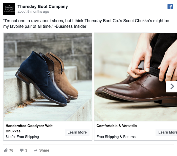 Facebook feed ad Multi-channel Marketing