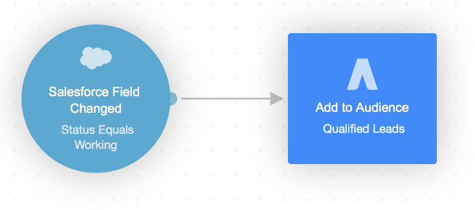 Using the Salesforce and Google Adwords audience shapes